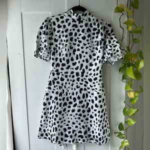Nasty Gal - Mini Dalmatian Mock Turtleneck, Satin Dress